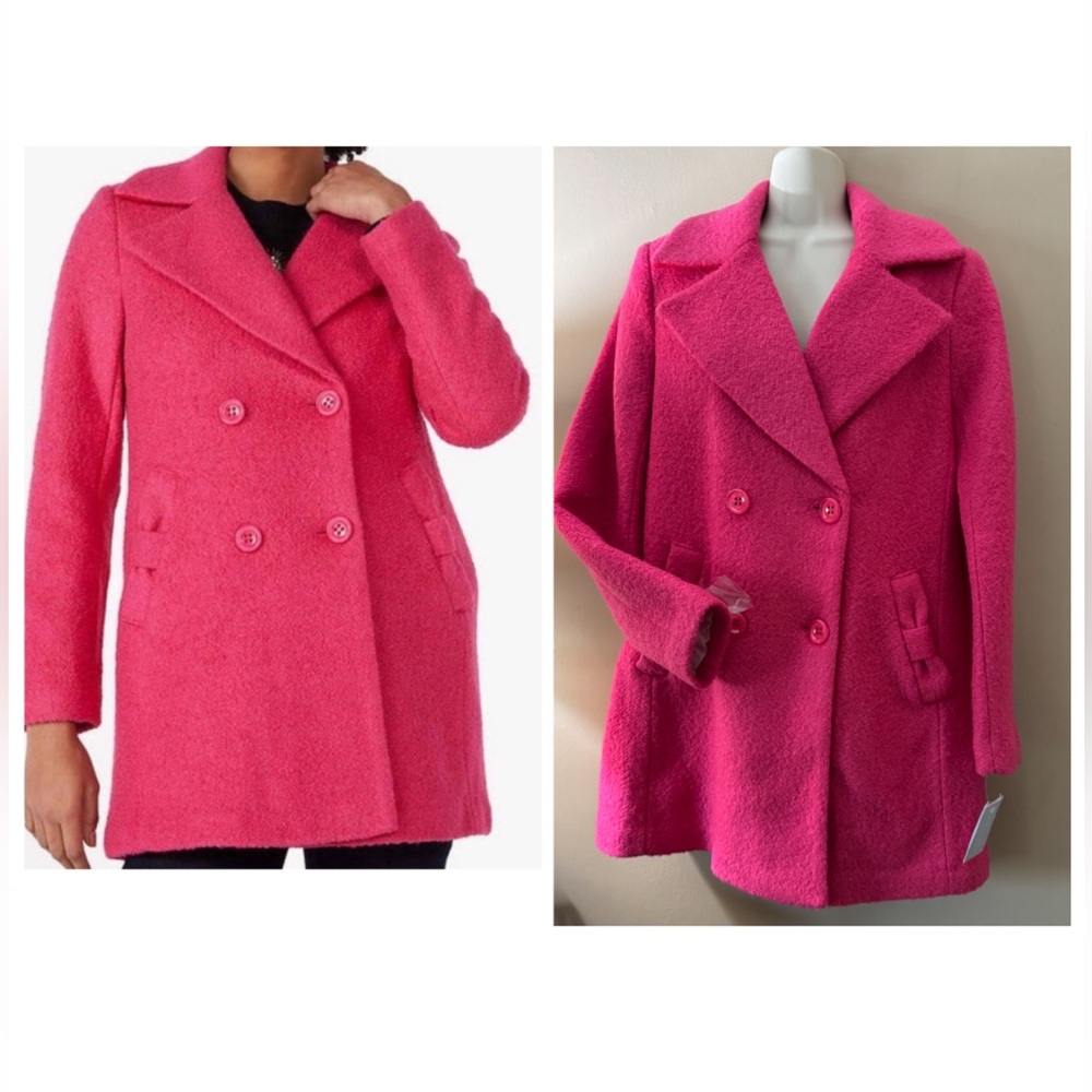 Kate Spade Pink Coat size SMALL Doubled Breasted -  Wool Coat